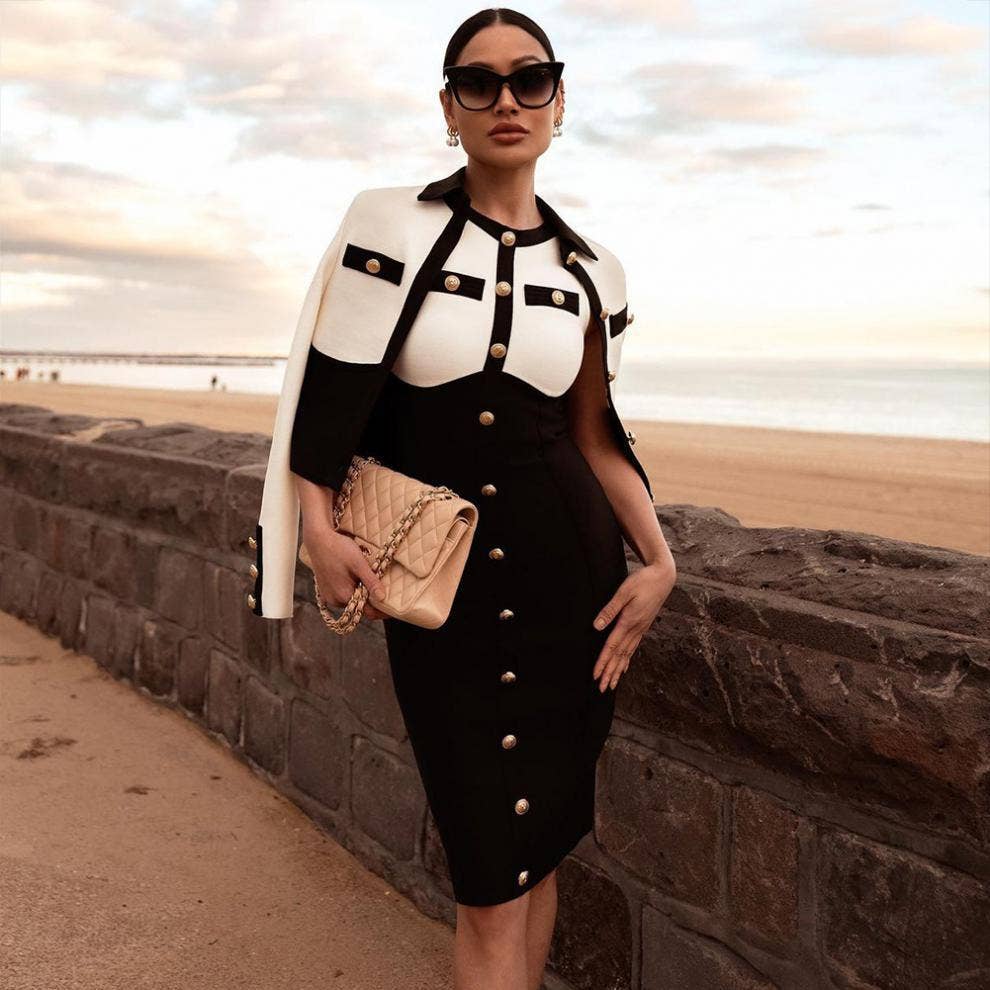 Cameron Black Dress & Cardigan Two Piece Set - sold separate